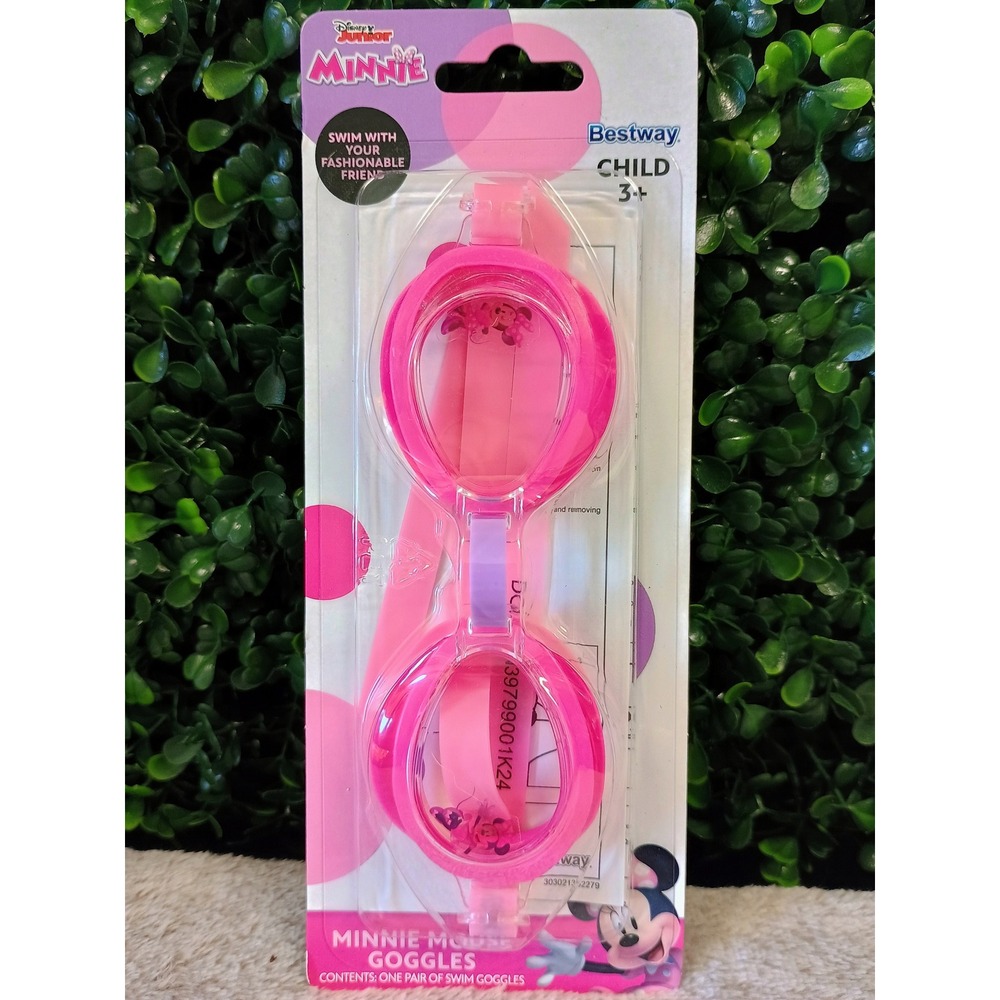 Disney Minnie Mouse Child 3+ Years Goggles Swim Pool Beach‎ Pink Purple